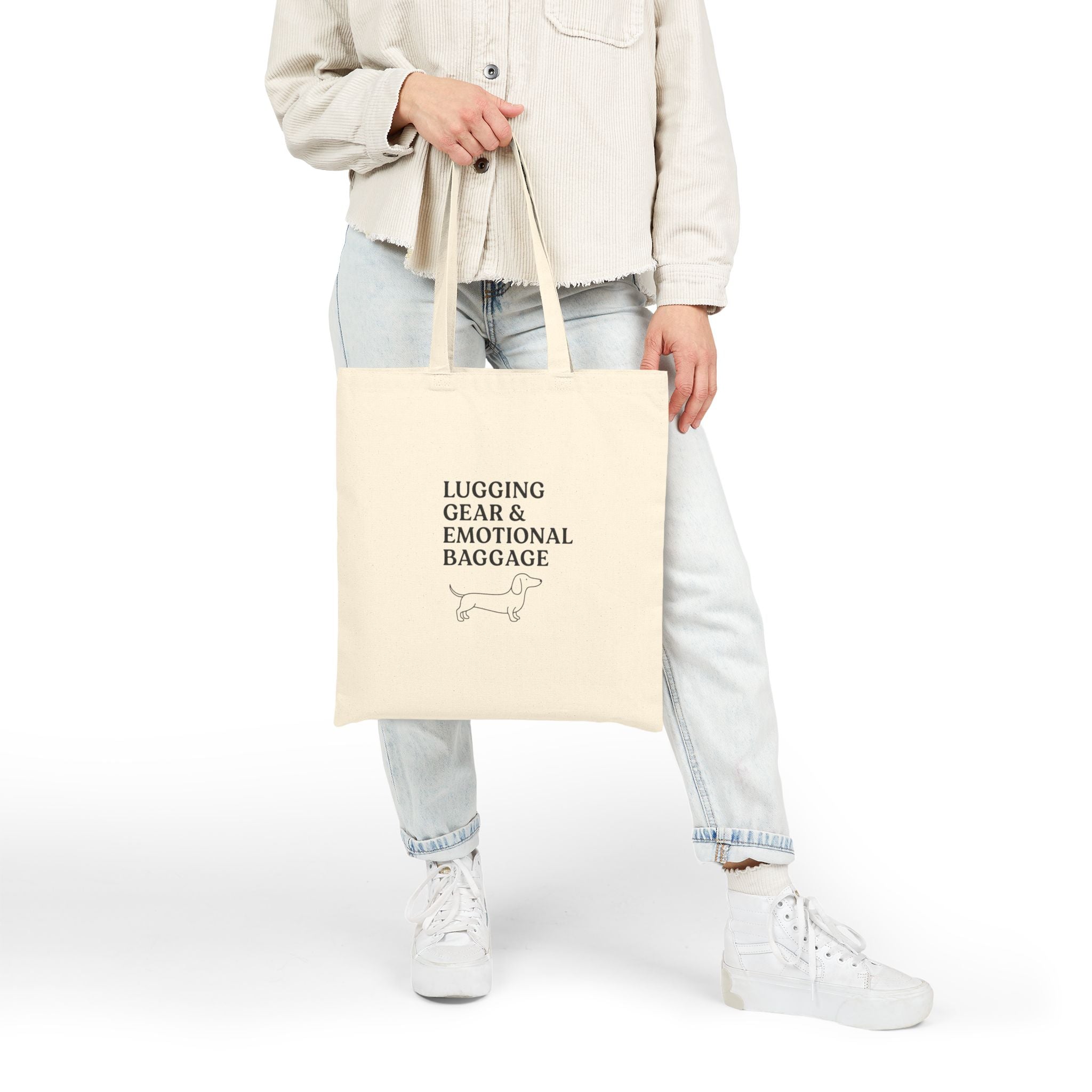 Lugging Gear & Emotional Baggage — Tote Bag