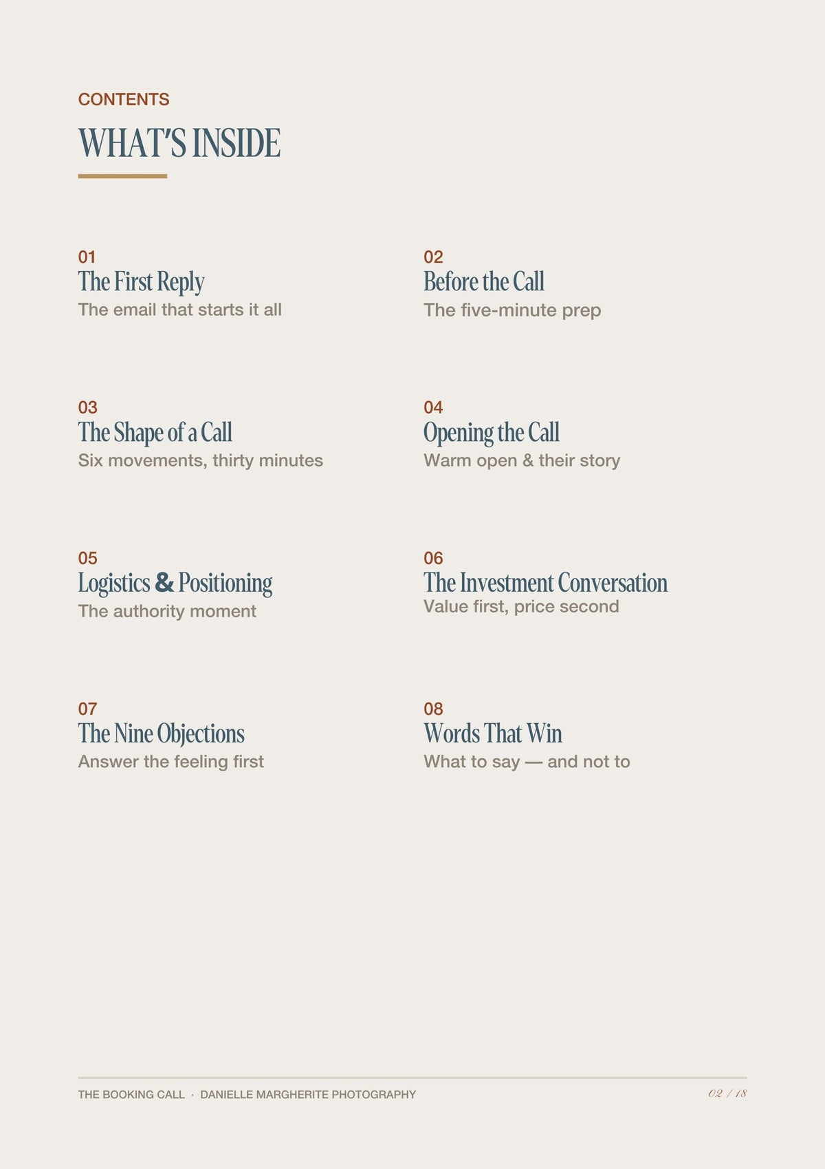 The Booking Call | A Wedding Photographer's Playbook