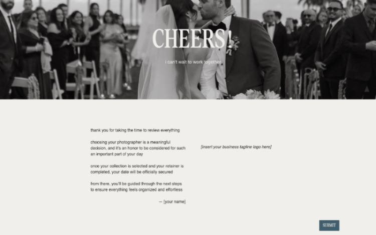 Luxury Wedding Pricing Template - HoneyBook