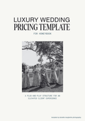 Luxury Wedding Pricing Template - HoneyBook