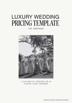 Luxury Wedding Pricing Template - HoneyBook